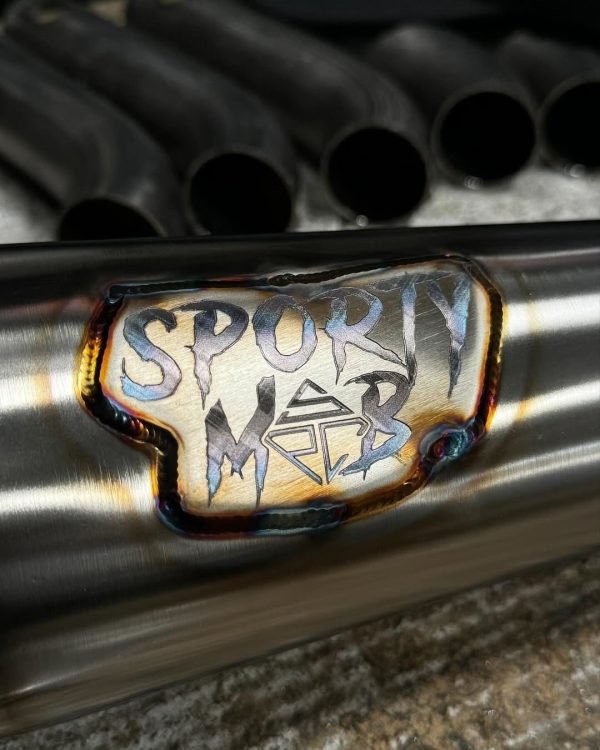 Harley Sportster Exhaust (Sporty Mob x SPC badge Exhaust) - Image 7