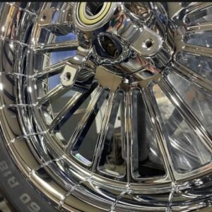 Fresh chrome set for a 2024 Fat Boy